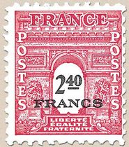 LIBERTÉ ÉGALITÉ FRATERNITÉ - type arc de Triomphe