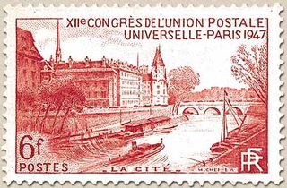 XIIe CONGRÈS DE L'UNION POSTALE UNIVERSELLE - PARIS 1947 - LA CITÉ -