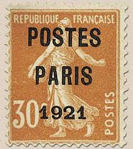 1921 POSTES PARIS