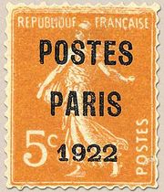 1921 POSTES PARIS