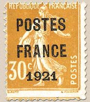 1921 POSTES PARIS