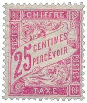 CHIFFRE TAXE A PERCEVOIR - type Duval