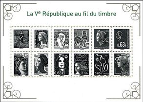 Ve République au fil du timbre