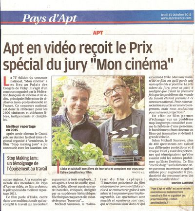 La Provence 15 octobre 2015 (2)