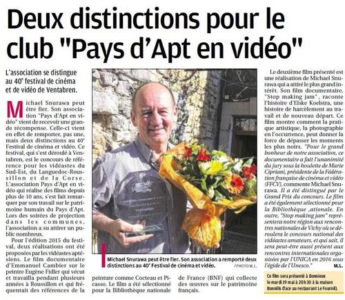 La Provence 2 mai 2015