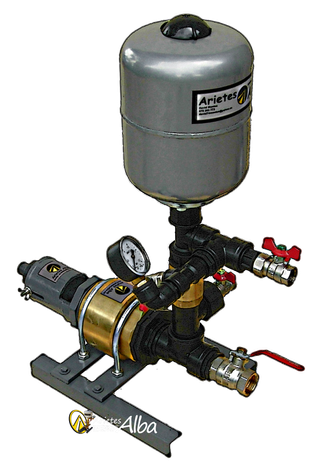 Ariete Alba de 1" con válvula de choque de 2 pulgadas y media