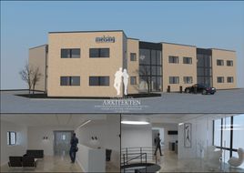 Skitseforslag af arkitektoniske design og planer.