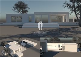 Skitseforslag af arkitektoniske design og planer.