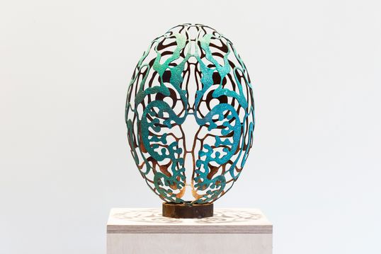 Egg blå-rød
