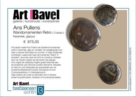A P wandornamenten retro 3 stuks