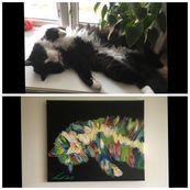 Thomas - Olie på akryl - 30x25cm - 675 kr.