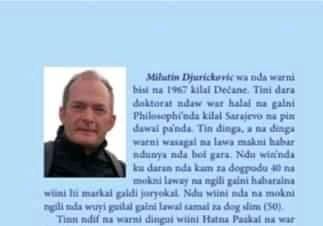 Ouvrage de l'écrivain serbe Milutin Djurickovic traduit par Gaya Esau
