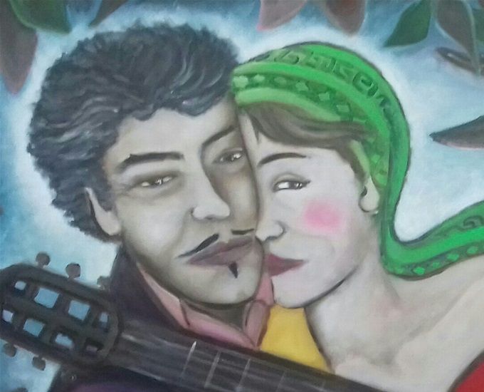Guitare rouge