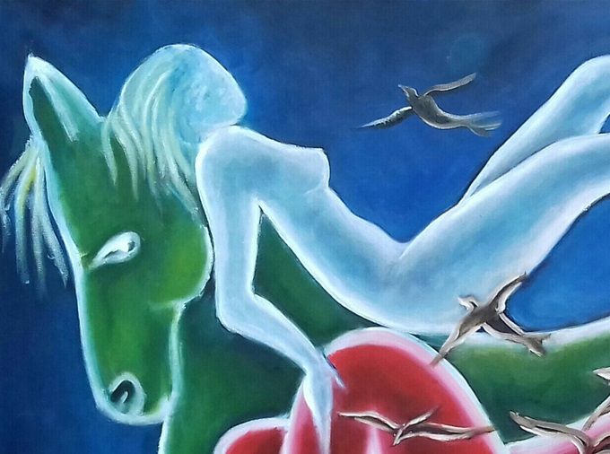 Homme rouge Femme bleue