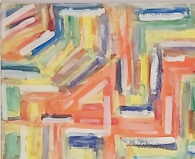 Coups de pinceau, acrylique sur toile, 40*50