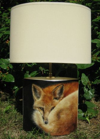 Lampe renard : 22cm sur 19cm
©  Vivianne Hardy