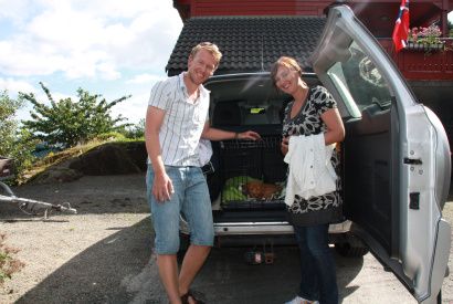 14.08.2010 Kira på vei hjem til Oslo