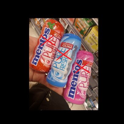 Mentos tyggegummi indeholder Aspartam