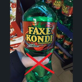 Faxekondi jordbærsmag sukkerfri sodavand indeholder aspartam