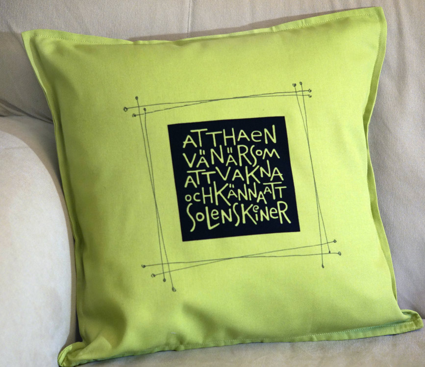 Green cushion 