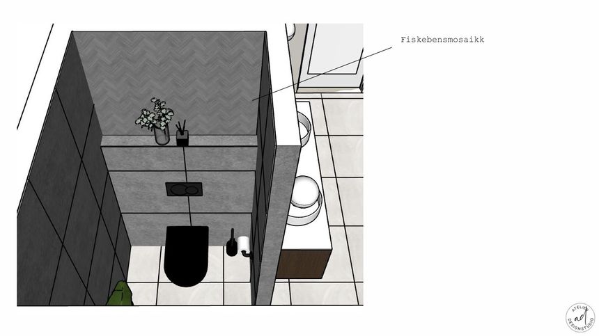 3D tegning hovedbad