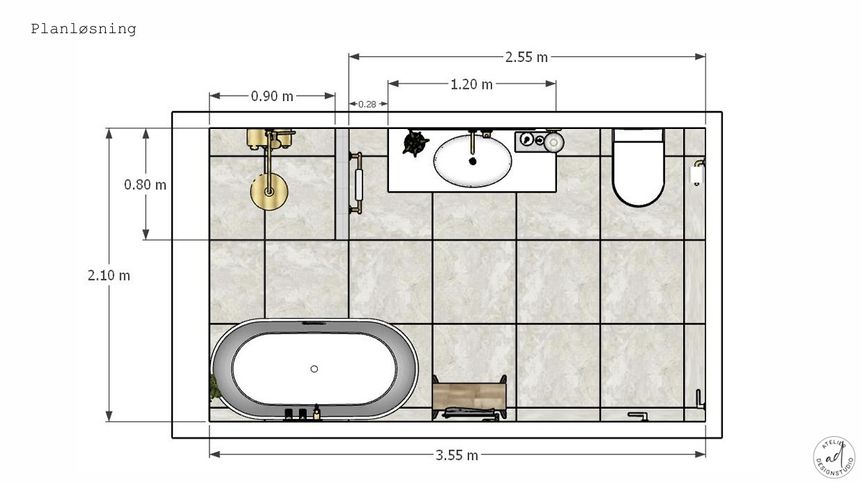 Plantegning bad underetasje