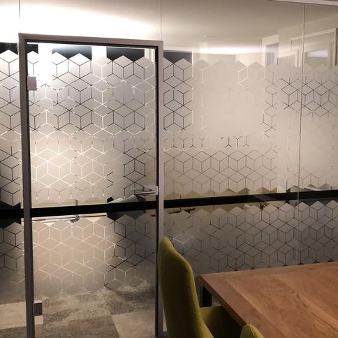 Frosted Etched Vinyl Privacy Film Office Film Zug Zurich Luzern Switze