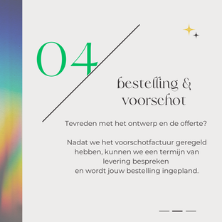 Bestelling & voorschot