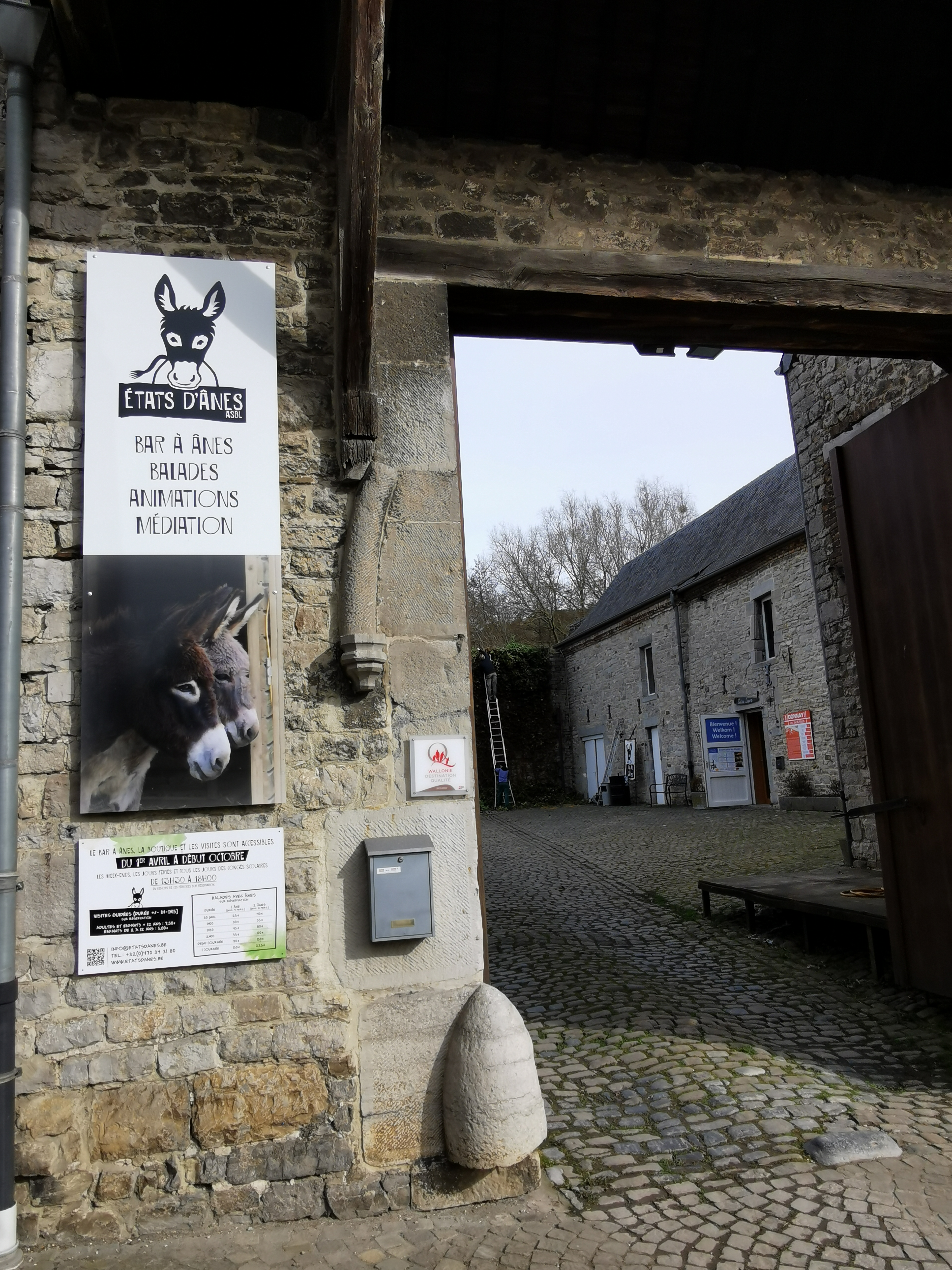 Vous trouverez les ânes sur le même site que l'Ecomusée du Viroin