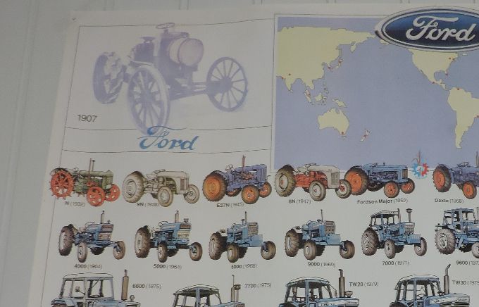 Prachtig: alle Ford modellen.................op een poster bij elkaar...magnefiek.