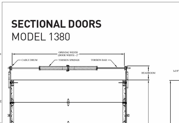 Sectional Doors Modelo 1380
El dibujo de la puerta