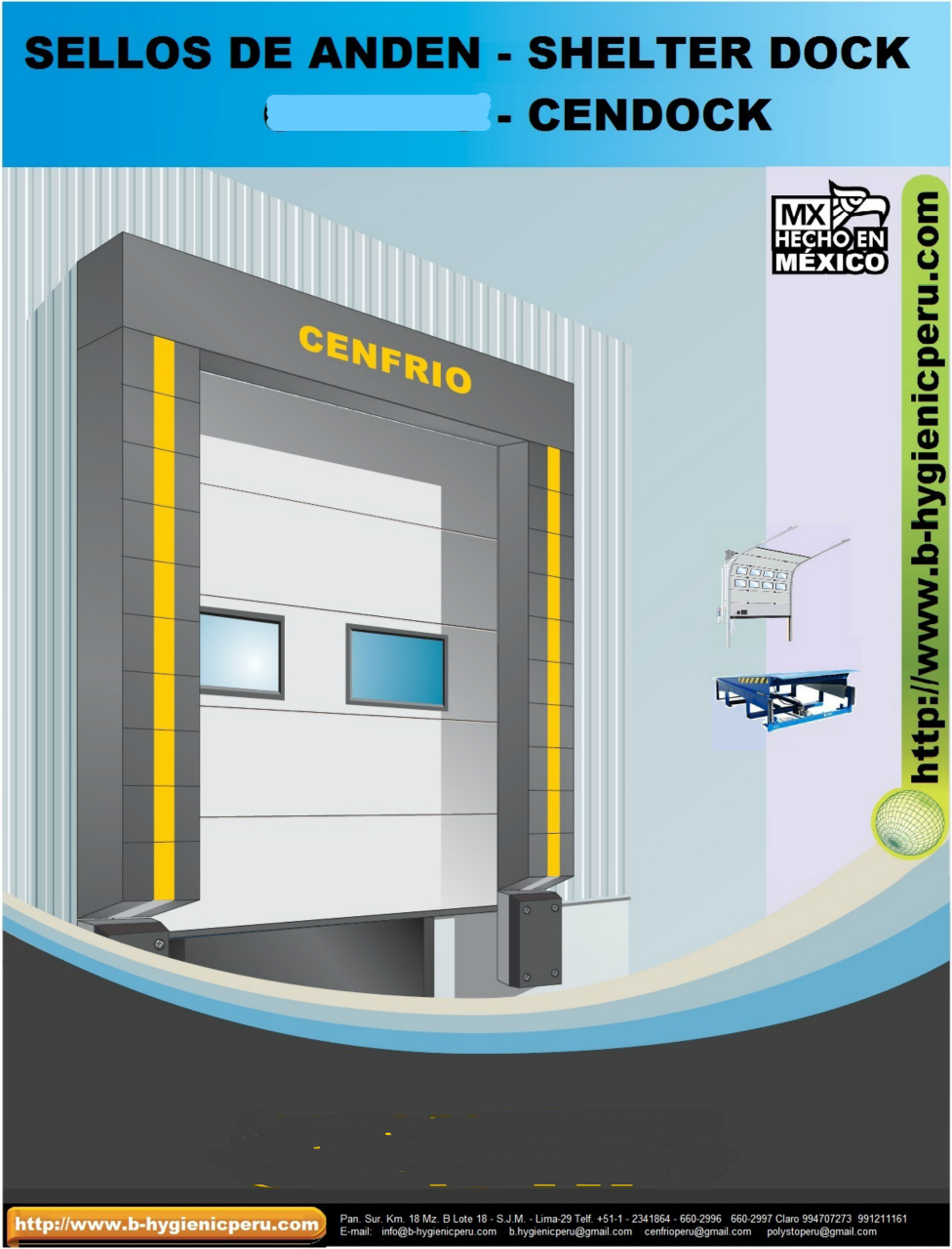 SELLOS DE ANDENES DE CARGA CENFRIO
ABRIGOS DE MUELLE RETRACTIL CENFRIO