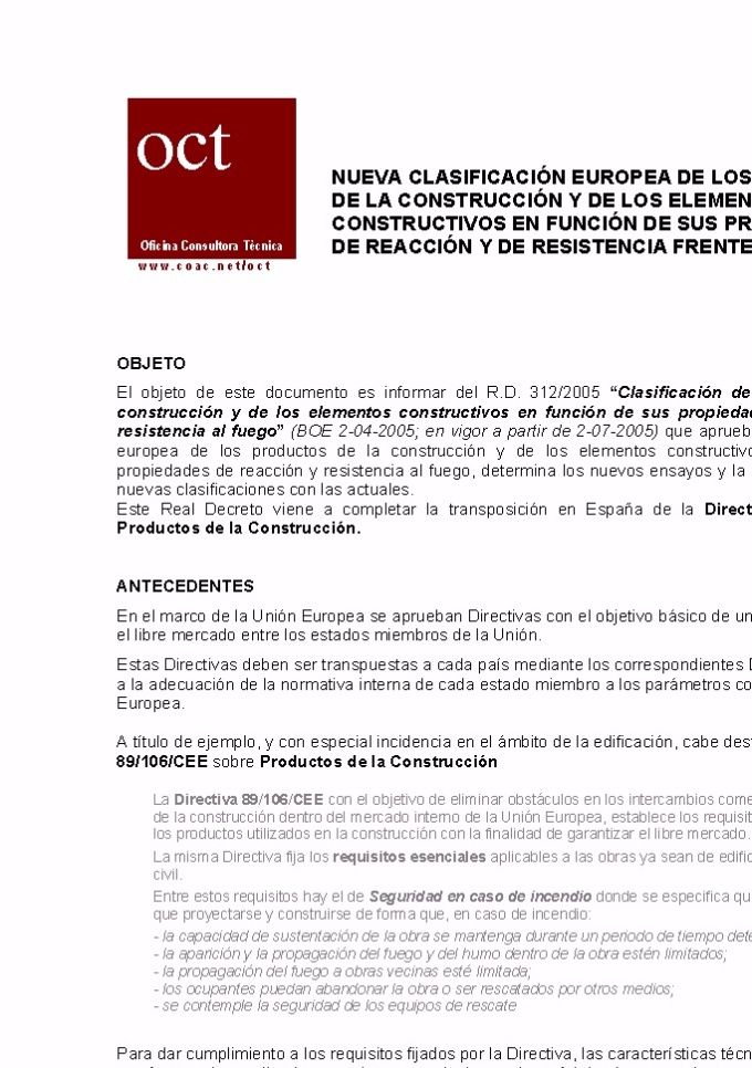 CLASIFICACION RESISTENCIA AL FUEGO EUROCLASE