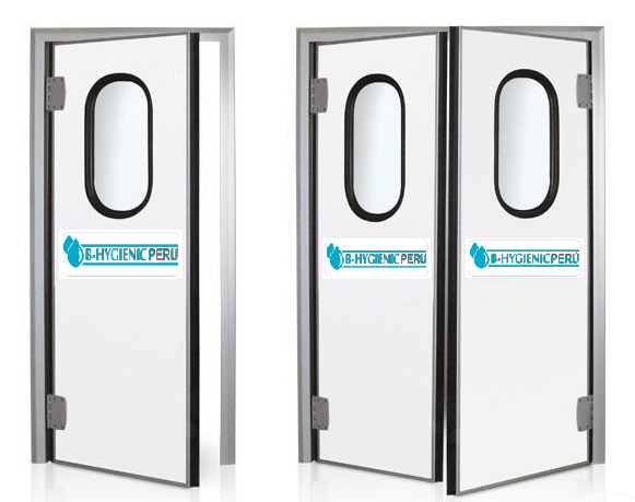 PUERTAS VAI-VEN DE 01 Y 02 HOJAS - ALTO TRANSITO DE PERSONAL - COCHES - PALLET - CARRETILLAS - STOKAS - MONTACARGAS - SIN PROTECCION Y CON BUMPERS DE PROTECCION INFERIOR...