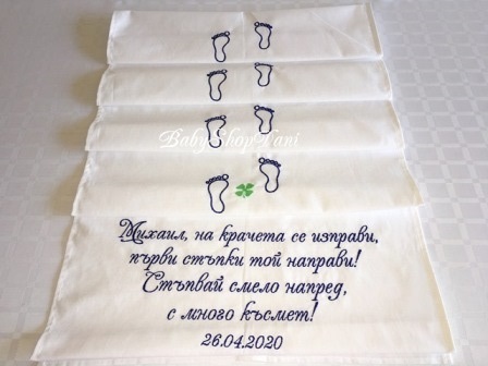 Платно за прощъпулник 34 лв срок до 5 дни Платно пътечка за ПРОЩЪПУЛНИК ПРОХОЖДАНЕ пътека Персонализирана бродерия пътека за прощъпулник
Онлайн поръчки детски магазин
#платно #пътечка #погача #за #прощъпулник #прохождане #персонализирана #бродерия #сублимация #онлайн #поръчки #платнозапрощъпулник #пътечказапрохождане #пътека #платнозапрохождане #платнопрохождане #пътеказапрощъпулник