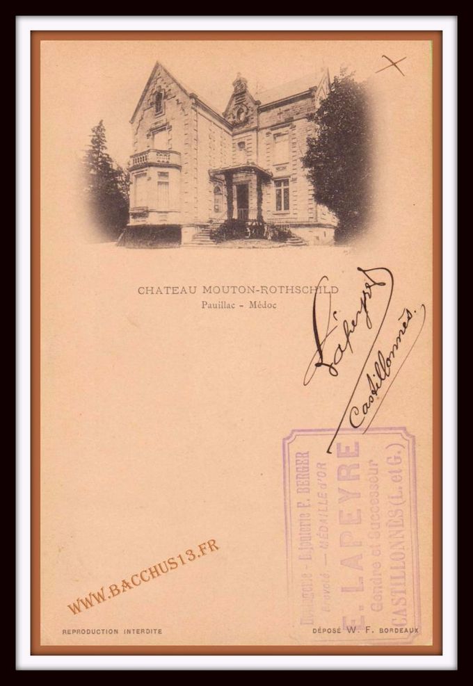CARTE POSTALE DU CH.MOUTON - ROTSCHILD VERS 1900 - 