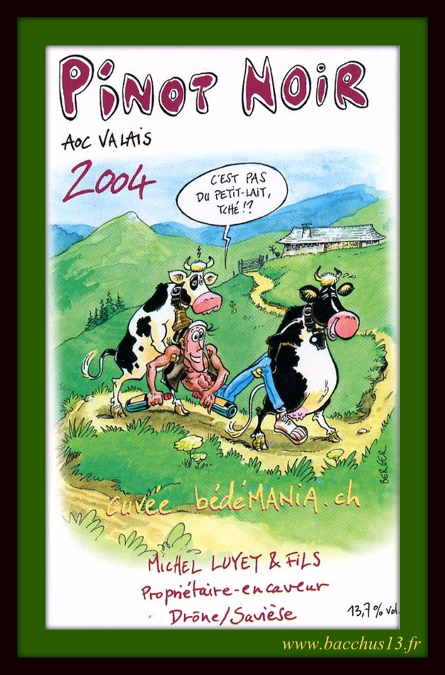 PINOT NOIR DU VALAIS - 2014 - Illustration de BERGER - 