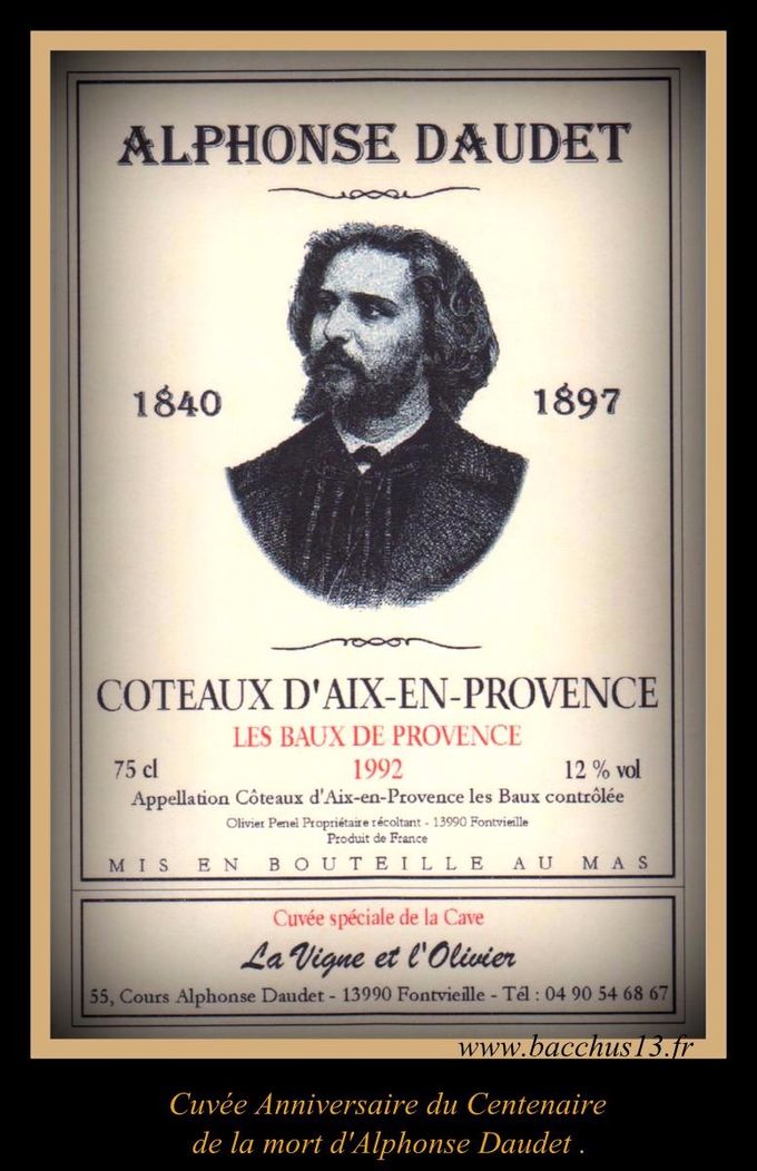 Cuvée du Centenaire de la mort d'Alphonse Daudet en 1997.