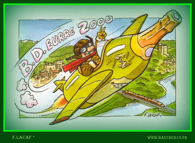Carte postale du Festival BD à EURRE en 2000 , Illustrée par F. Lacaf
