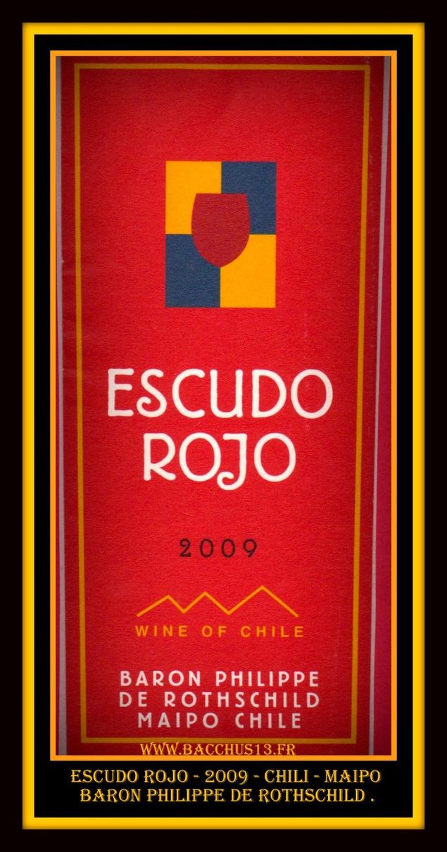 ETIQUETTE DU VIN -ESCUDO ROJO - 2000 - ASSEMBLAGE de CABERNET - SAUVIGNON , DE CARMENERE ,DE SYRAH ET DE CABERNET -FRANC -