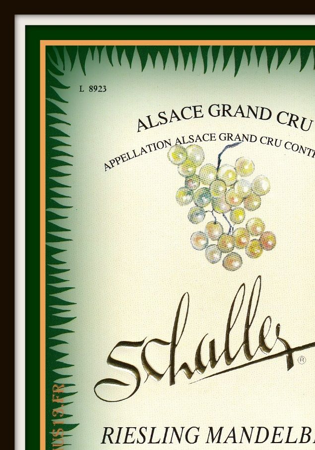 ALSACE GRAND CRU - MANDELBERG - RIESLING - Domaine EDGARD SCHALLER - à MITTELWIHR - 68 - 