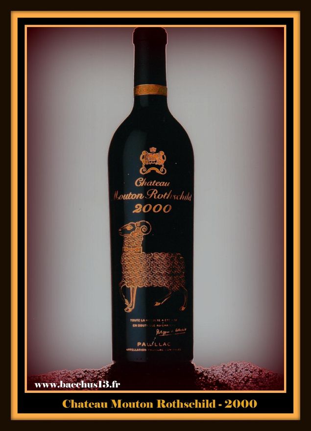 POUR LE MILLESIME 2000 IL N'Y A PAS EU D'ETIQUETTE MAIS UNE TRES BELLE BOUTEILLE DORéE à L'OR FIN DE TOUTE BEAUTé - UN COLLECTOR -