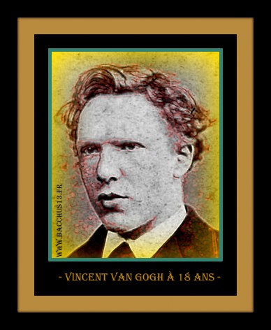  Portrait de Vincent Van Gogh - à 18 Ans - Photo retravaillée - 
