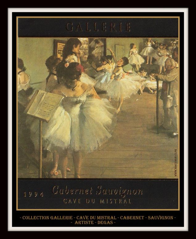 Collection Gallerie - Cave du Mistral - Cabernet - Sauvignon - 1994 - Degas - La classe de danse -