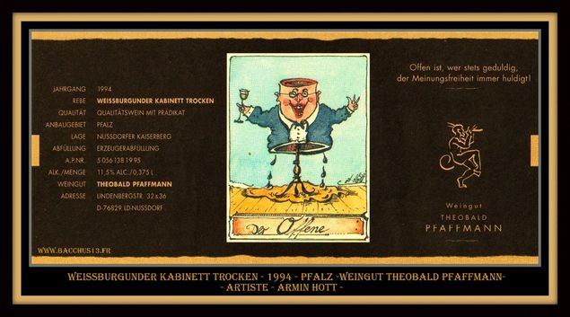 Weissburgunder Kabinett Trocken -1994 - Der Offene - Weingut Théobald Pfaffmann - Pfalz - 