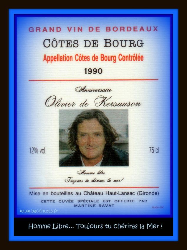  - Côtes de Bourg - 1990 - Cuvée Anniversaire - Olivier de Kersauson - Château Haut - Lansac - 