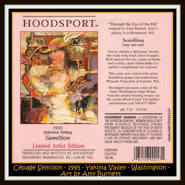  Cépage - Sémillon - 1995 - Yakima Valley - Washington - USA - Hoodsport - Art by Amy Burnett - 