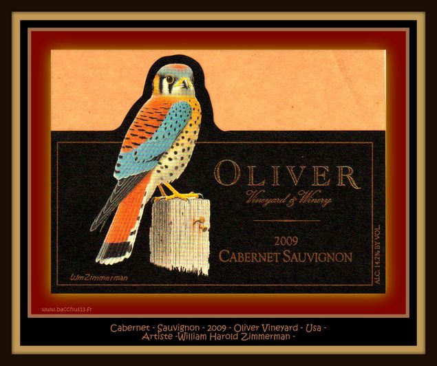  Cabernet - Sauvignon - 2009 - Oliver Vineyard - Indiana - Usa - Illustration de William Harold Zimmerman - 