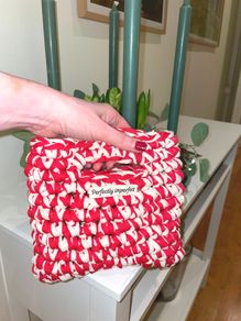 Ruth handväska  Röd-mellerad
