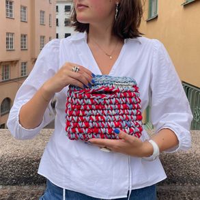Ruth handväska Ljusblå-mellerad
